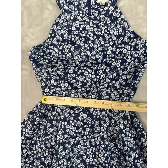 Copper Key XS Blue‎ Floral Print Sleeveless Dress - Picture 3 of 5